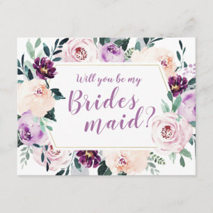 Blooming botanical Will you be my bridesmaid Invitation