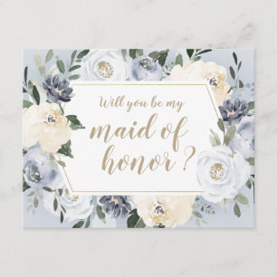 Blooming botanical Will you be my maid of honour Invitation