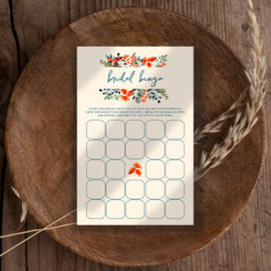 Blooming Botanicals Bridal Shower Bingo Game Cards