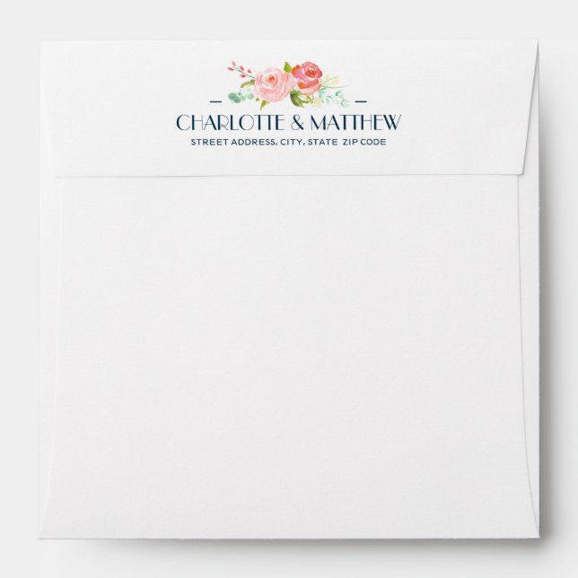 Blooming Botanicals | Square Envelope (Back (Top Flap))