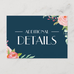 Blooming Botanicals   Wedding Details Enclosure Card