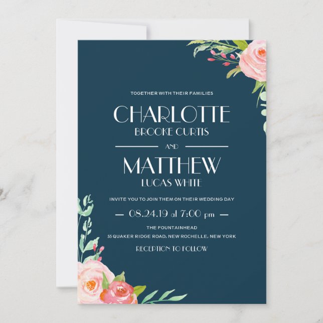Blooming Botanicals | Wedding Invitation (Front)