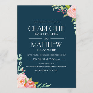 Blooming Botanicals   Wedding Invitation