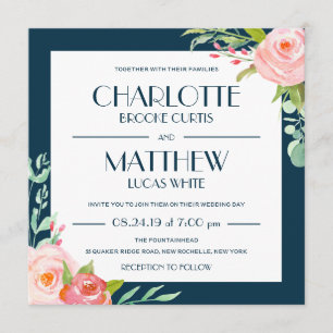 Blooming Botanicals Wedding Invitation