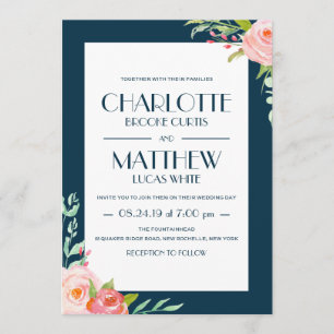 Blooming Botanicals   Wedding Invitation