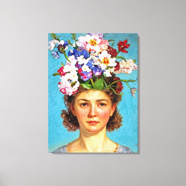 “Blooming Bouffant” Anna - Art & Floral Society Canvas Print (Front)