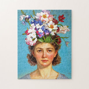 “Blooming Bouffant” Anna - Art & Floral Society Jigsaw Puzzle