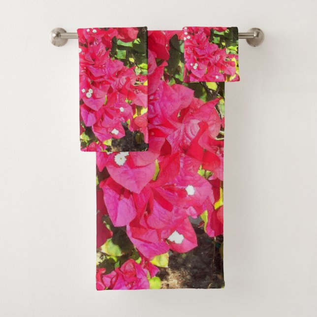 Blooming Bougainvillea  Bath Towel Set (Insitu)
