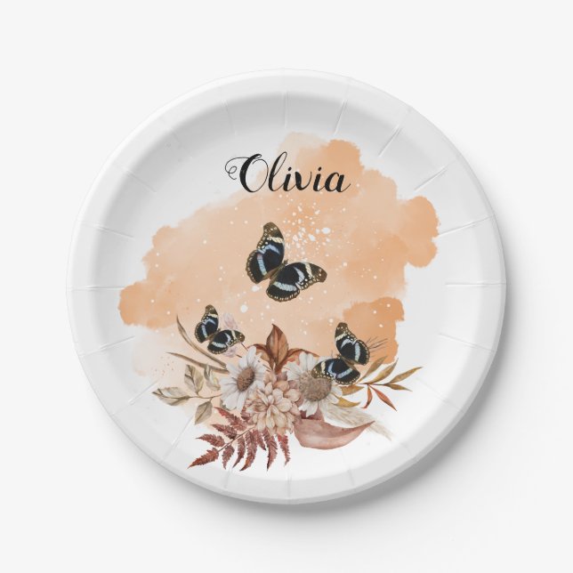 Blooming Bouquet Garden Paper Plate (Front)