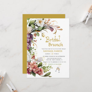 Blooming Brunch: A Bridal Shower Celebration Invit Invitation