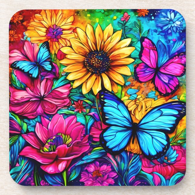 Blooming Butterfly Haven Coaster (Front)