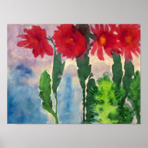 Blooming Cacti   Emil Nolde   Poster