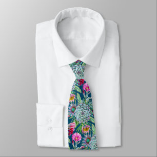 Blooming Cacti & Succulents Tie