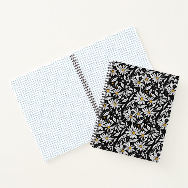 Blooming camomiles-Floral pattern 1 - Notebook (Inside)