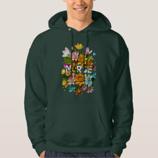 Blooming Care - Floral Tribute to Nurses Hoodie