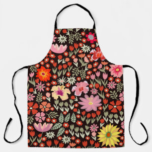 Blooming Carpet: Floral Vintage Seamless. Apron