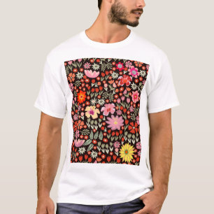 Blooming Carpet: Floral Vintage Seamless. T-Shirt