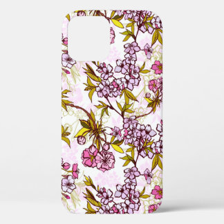 Blooming Cherry Blossom Pattern iPhone 12 Pro Case