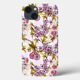 Blooming Cherry Blossom Pattern iPhone 13 Case