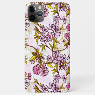 Blooming Cherry Blossom Pattern iPhone 11 Pro Max Case
