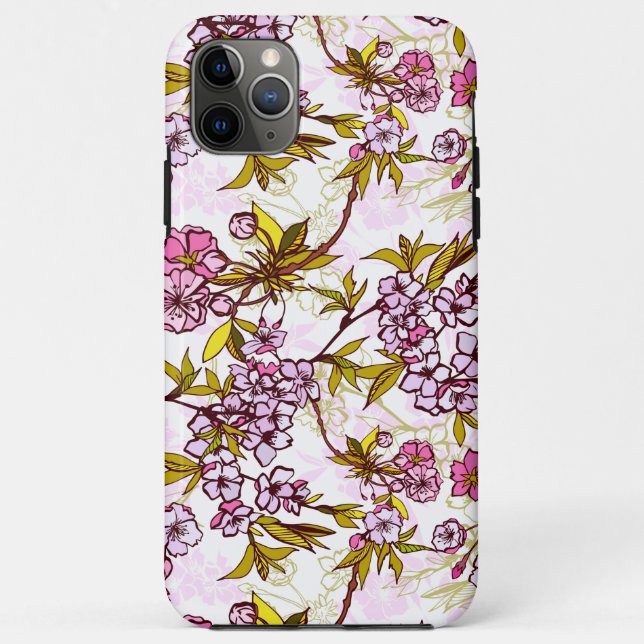 Blooming Cherry Blossom Pattern Case-Mate iPhone Case (Back)