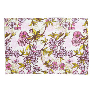 Blooming Cherry Blossom Pattern  Pillowcase