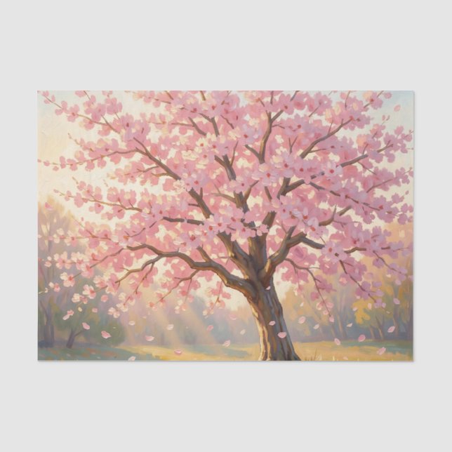  Blooming Cherry Blossom Tree Spring  Tissue Paper (Front)