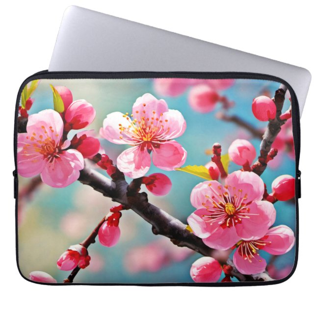 Blooming Cherry Blossoms in Spring Laptop Sleeve (Front)