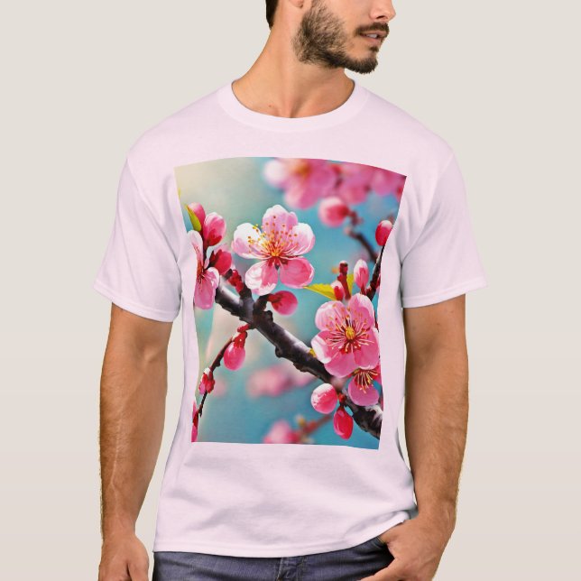 Blooming Cherry Blossoms in Spring T-Shirt (Front)