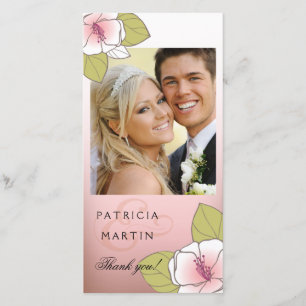 Blooming Cherry Blossoms Photo Thank You pink