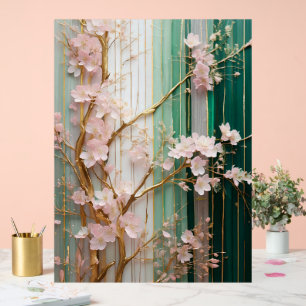 Blooming Cherry Blossoms Wall  Acrylic Sign