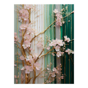 Blooming Cherry Blossoms Wall  Poster