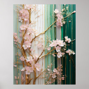 Blooming Cherry Blossoms Wall  Poster