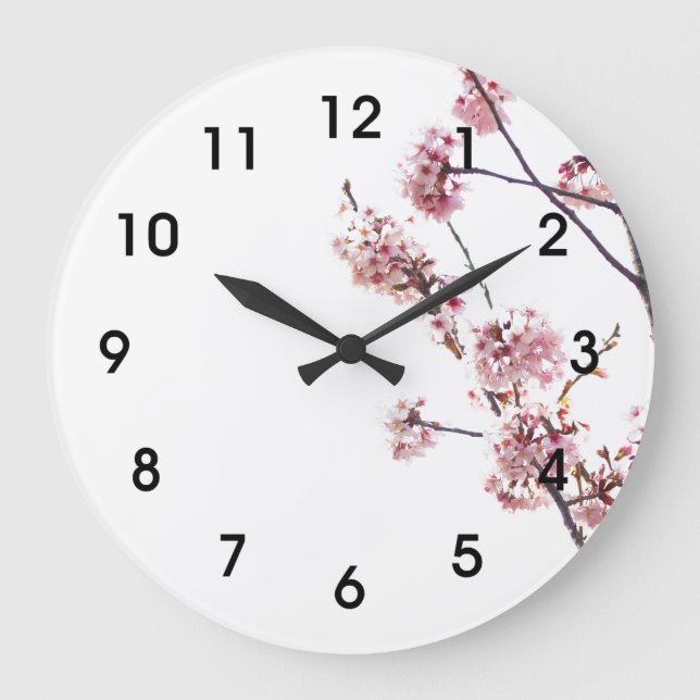 Blooming Cherry Tree Large Clock (Front)