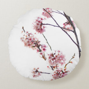 Blooming Cherry Tree Round Cushion