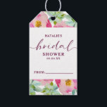 Blooming Chic Blush Floral Bridal Display Shower Gift Tags<br><div class="desc">Blooming Chic Mint & Blush Pink Watercolor Floral Design with Painted succulents, Leaves, and peony flowers. A Fresh and natural Look for a spring or summer wedding, with pastel colour palette : Blush Pink, mint green, peach, and burgundy. Hand Painted Floral elements, Modern trendy brushed Script Font, and colour editable...</div>