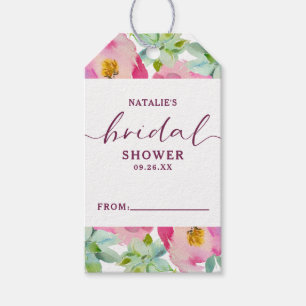 Blooming Chic Blush Floral Bridal Display Shower Gift Tags