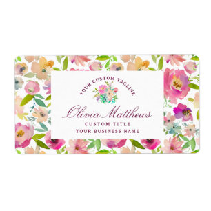 Blooming Chic Mint & Blush Pink Floral Business
