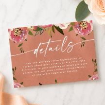 Blooming Chic Rustic Peach Floral Wedding Details