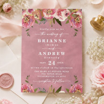 Blooming Chic Wild Rose Pink Floral Wedding