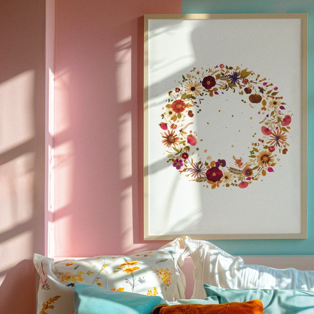 Blooming Circle | Pressed Flower Art by S. Frigui Poster (Creator Uploaded)