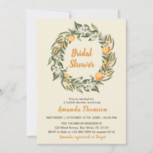 Blooming Citrus Botanical Bridal Shower Invitation