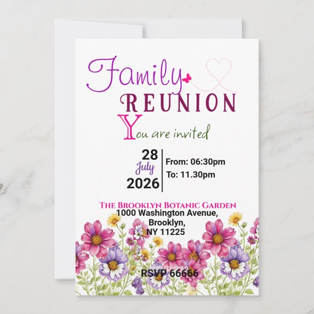 Blooming Connections Invitation (Front)