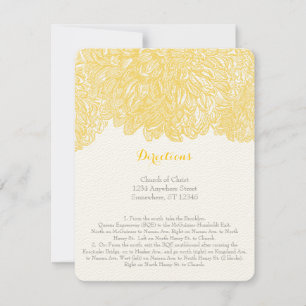 Blooming Dahlia Yellow Iris Wedding Invitation