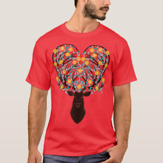 Blooming Deer Mothers Day T-Shirt