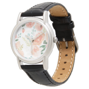 Blooming Delight   Pastel Peach Watch