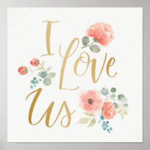Blooming Delight White   I Love Us Poster