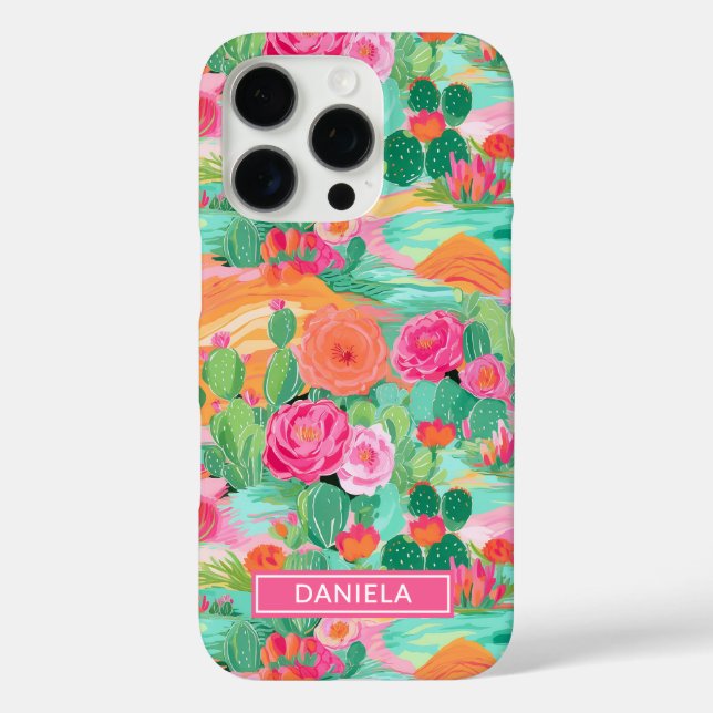 Blooming Desert Cacti Personalised Case-Mate iPhone Case (Back)