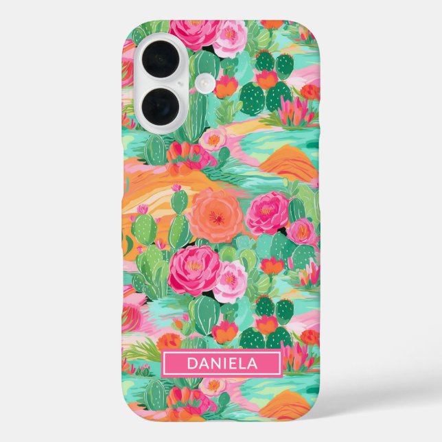 Blooming Desert Cacti Personalised Case-Mate iPhone Case (Back)