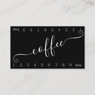 Blooming Double Number Loyalty Coffee Punch-Card